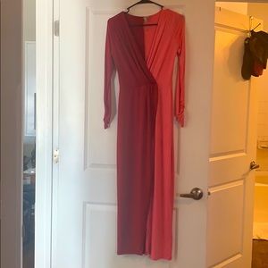 Fitted 2 tone dress. Ankle length